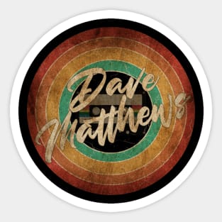 Dave Matthews Vintage Circle Art Sticker